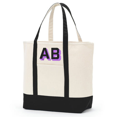 Shadow Block Canvas Tote Bag - United Monograms