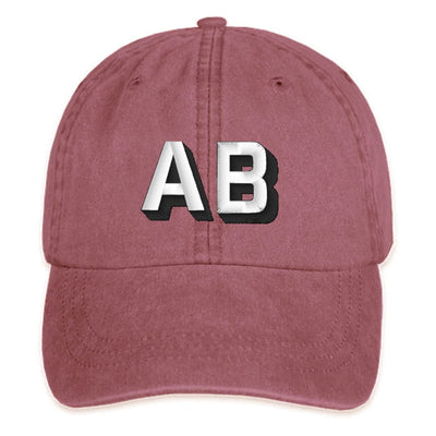 Shadow Block Letters Baseball Hat - United Monograms