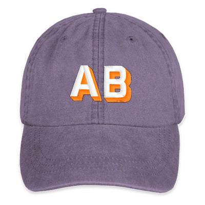 Shadow Block Letters Baseball Hat - United Monograms