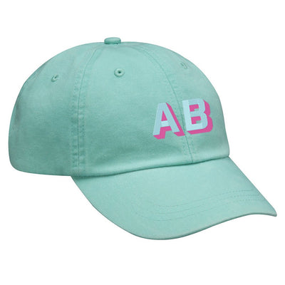 Shadow Block Letters Baseball Hat - United Monograms