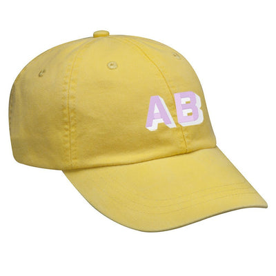 Shadow Block Letters Baseball Hat - United Monograms