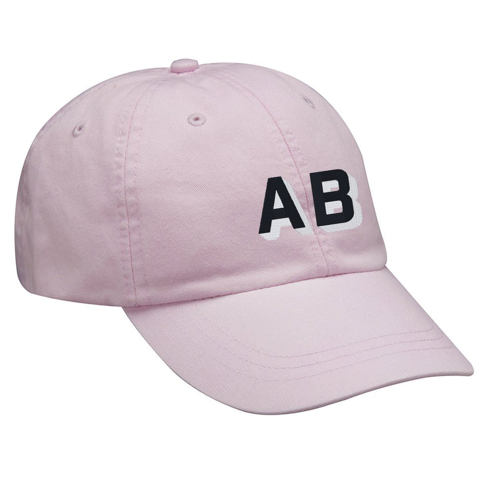 Shadow Block Letters Baseball Hat - United Monograms