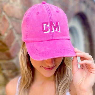 Shadow Block Letters Baseball Hat - United Monograms