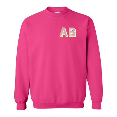 Shadow Block Letters Crewneck Sweatshirt - United Monograms