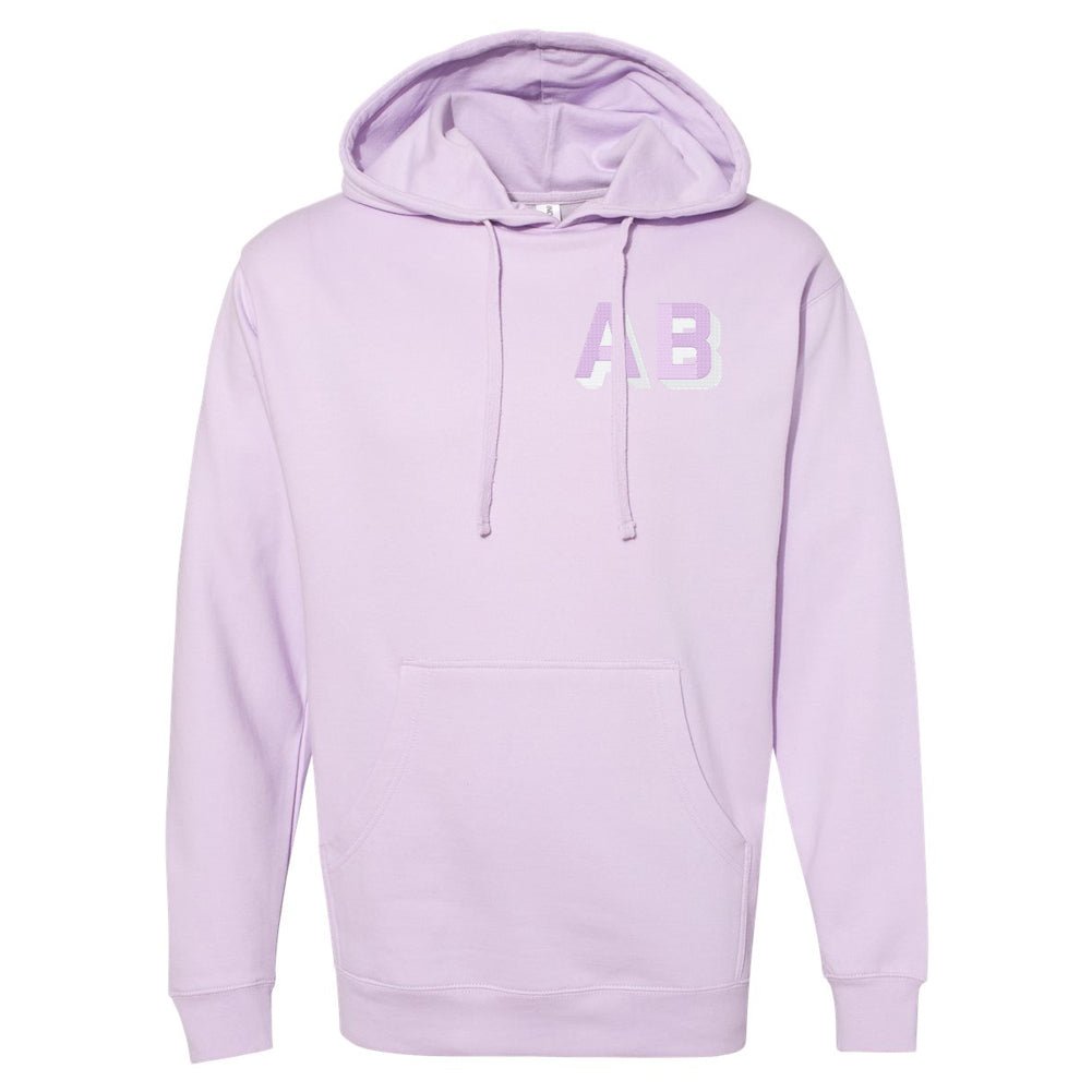 Shadow Block Letters Longer Length Hoodie - United Monograms