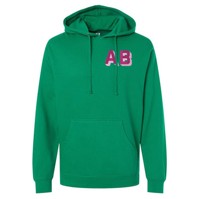 Shadow Block Letters Longer Length Hoodie - United Monograms