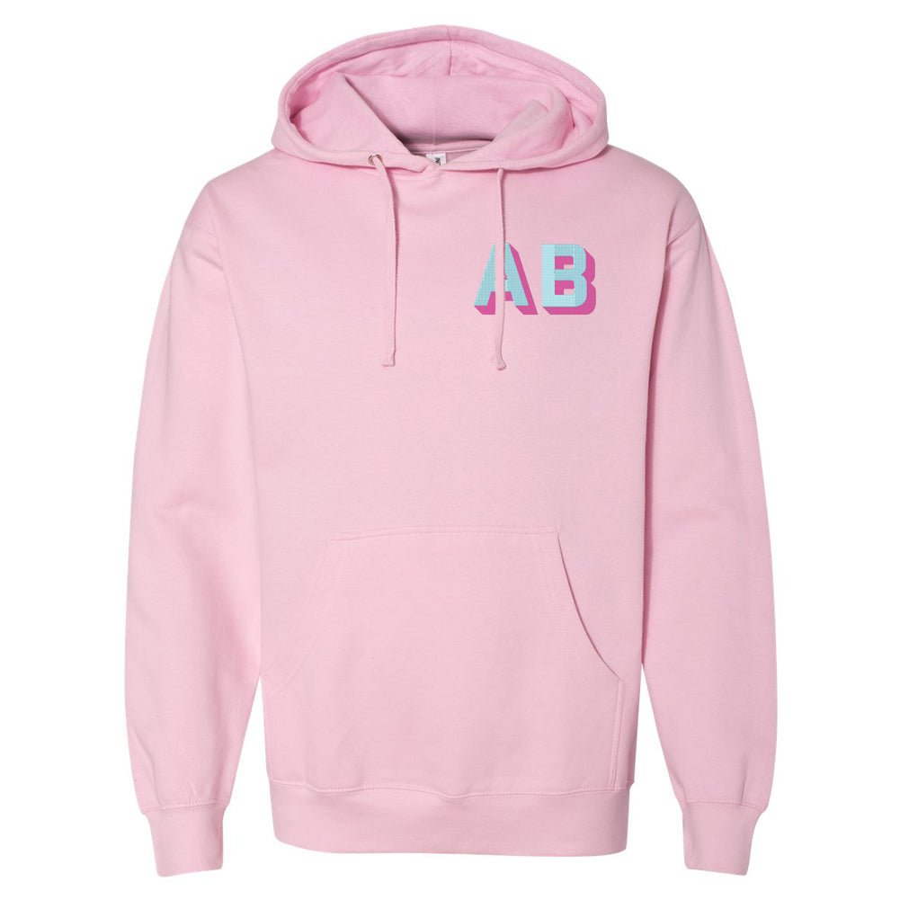 Shadow Block Letters Longer Length Hoodie - United Monograms