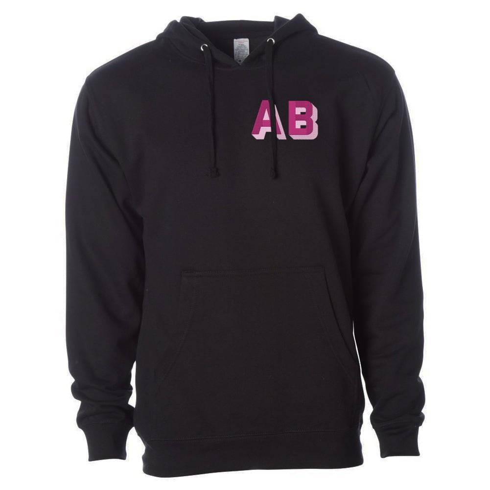 Shadow Block Letters Longer Length Hoodie - United Monograms