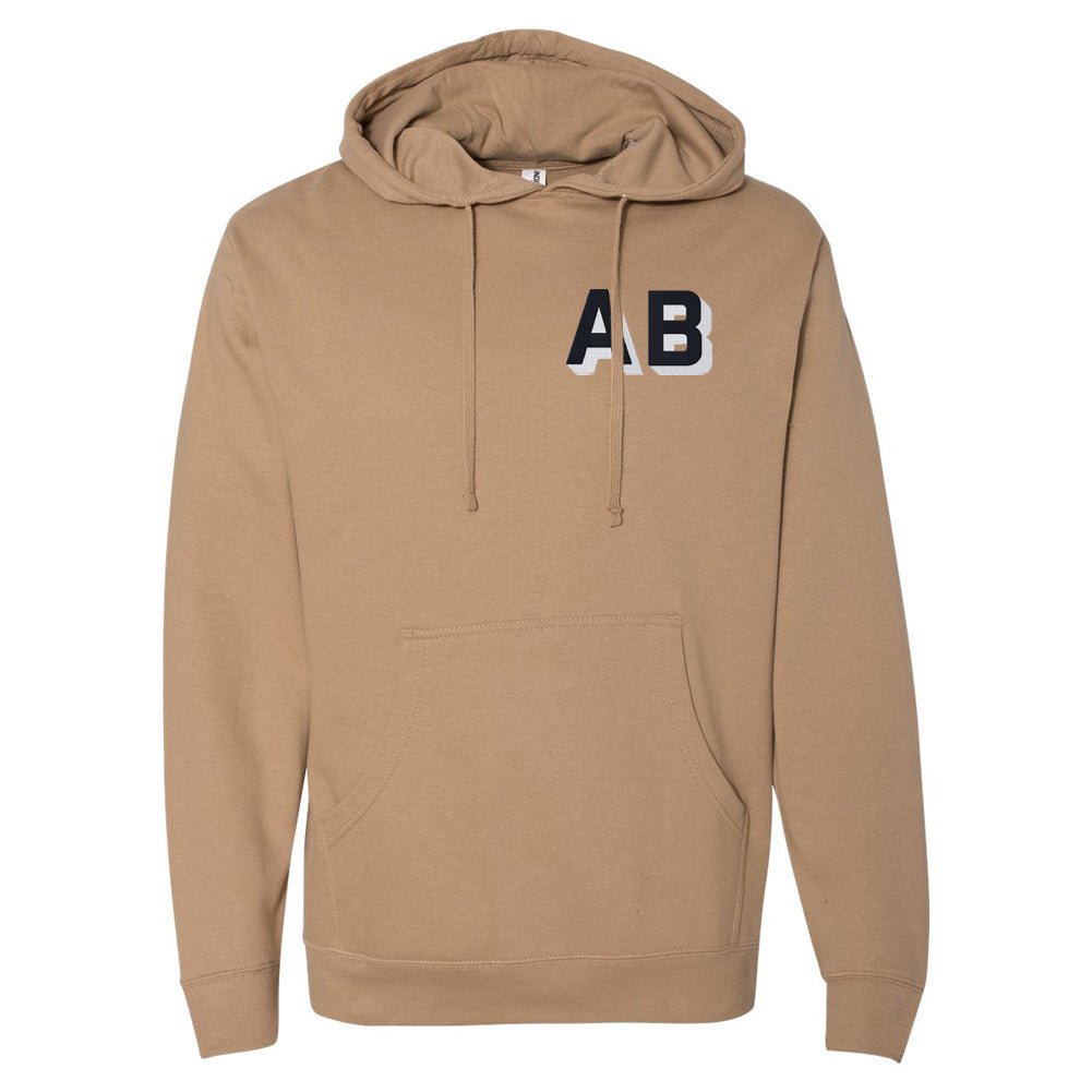 Shadow Block Letters Longer Length Hoodie - United Monograms