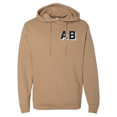 Shadow Block Letters Longer Length Hoodie - United Monograms