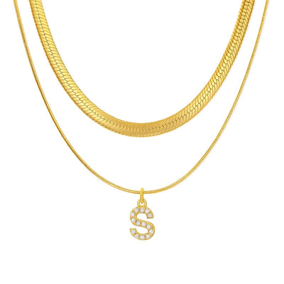 Single Initial ‘Effortless Sparkle’ Necklace - United Monograms