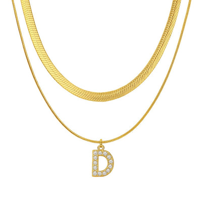 Single Initial ‘Effortless Sparkle’ Necklace - United Monograms