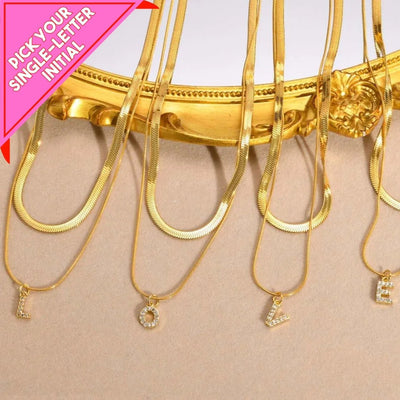 Single Initial ‘Effortless Sparkle’ Necklace - United Monograms