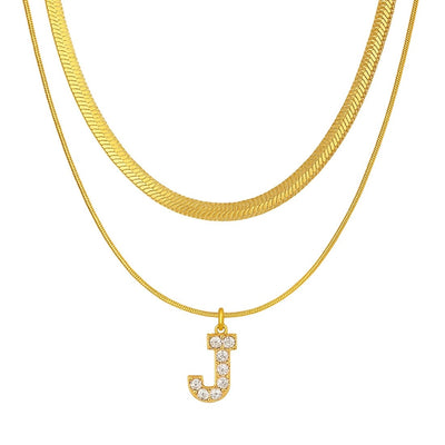 Single Initial ‘Effortless Sparkle’ Necklace - United Monograms