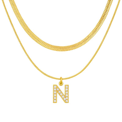Single Initial ‘Effortless Sparkle’ Necklace - United Monograms