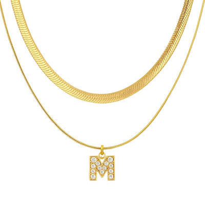 Single Initial ‘Effortless Sparkle’ Necklace - United Monograms