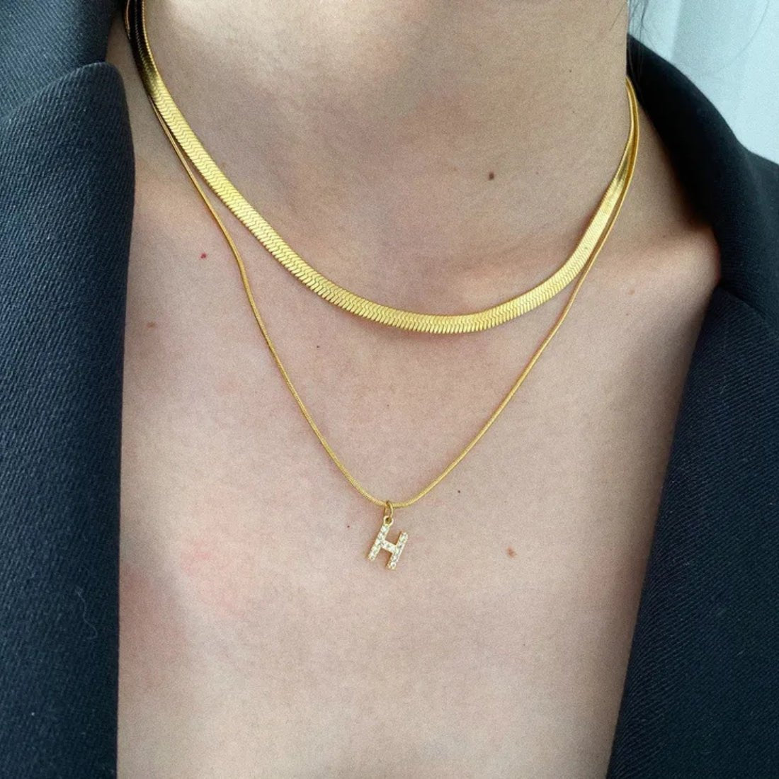 Single Initial ‘Effortless Sparkle’ Necklace - United Monograms