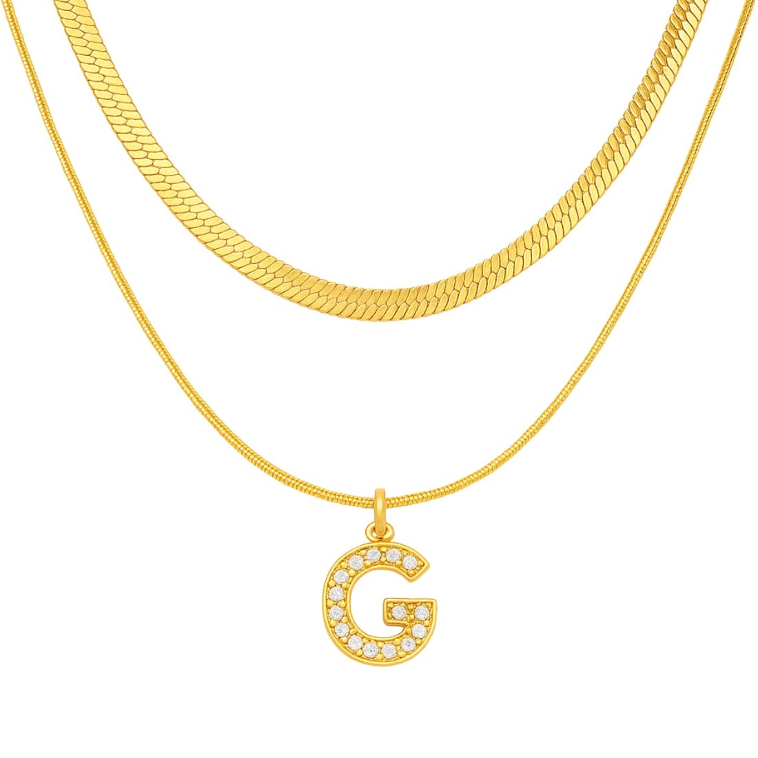 Single Initial ‘Effortless Sparkle’ Necklace - United Monograms
