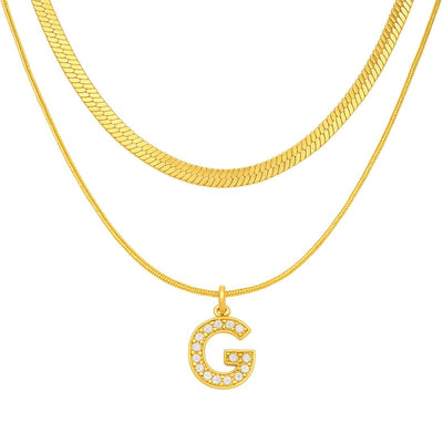 Single Initial ‘Effortless Sparkle’ Necklace - United Monograms