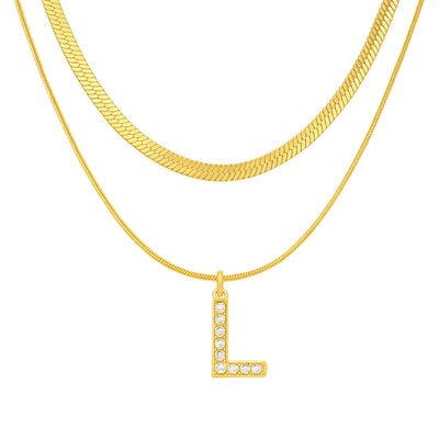 Single Initial ‘Effortless Sparkle’ Necklace - United Monograms