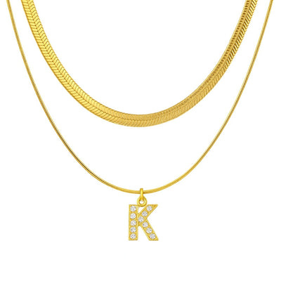 Single Initial ‘Effortless Sparkle’ Necklace - United Monograms