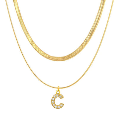 Single Initial ‘Effortless Sparkle’ Necklace - United Monograms
