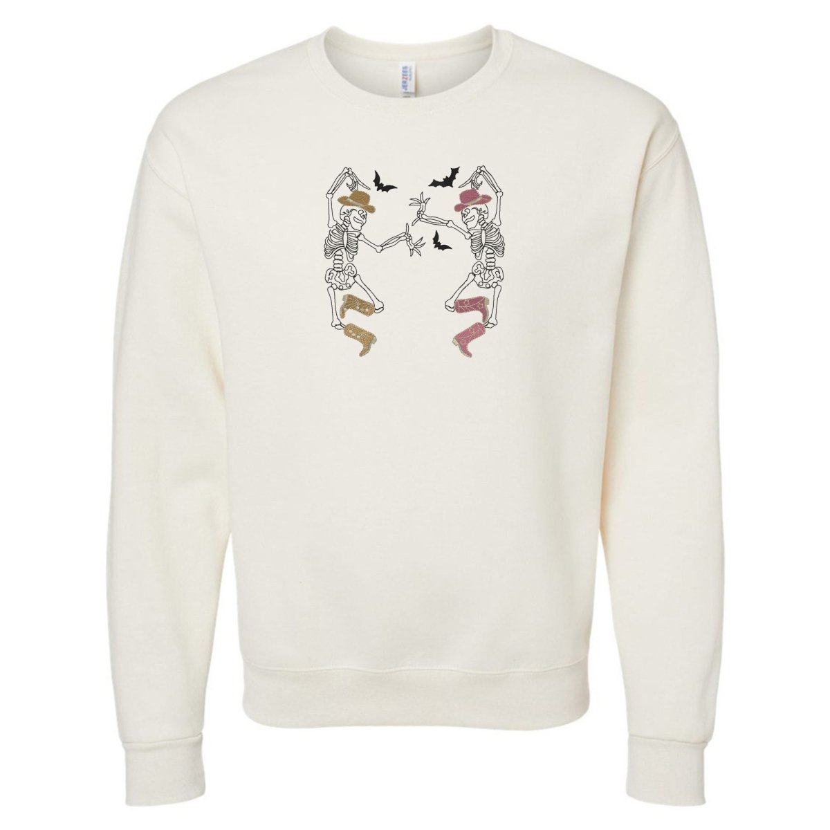 'Skeleton Cowgirls' Embroidered Crewneck Sweatshirt - United Monograms