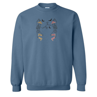 'Skeleton Cowgirls' Embroidered Crewneck Sweatshirt - United Monograms