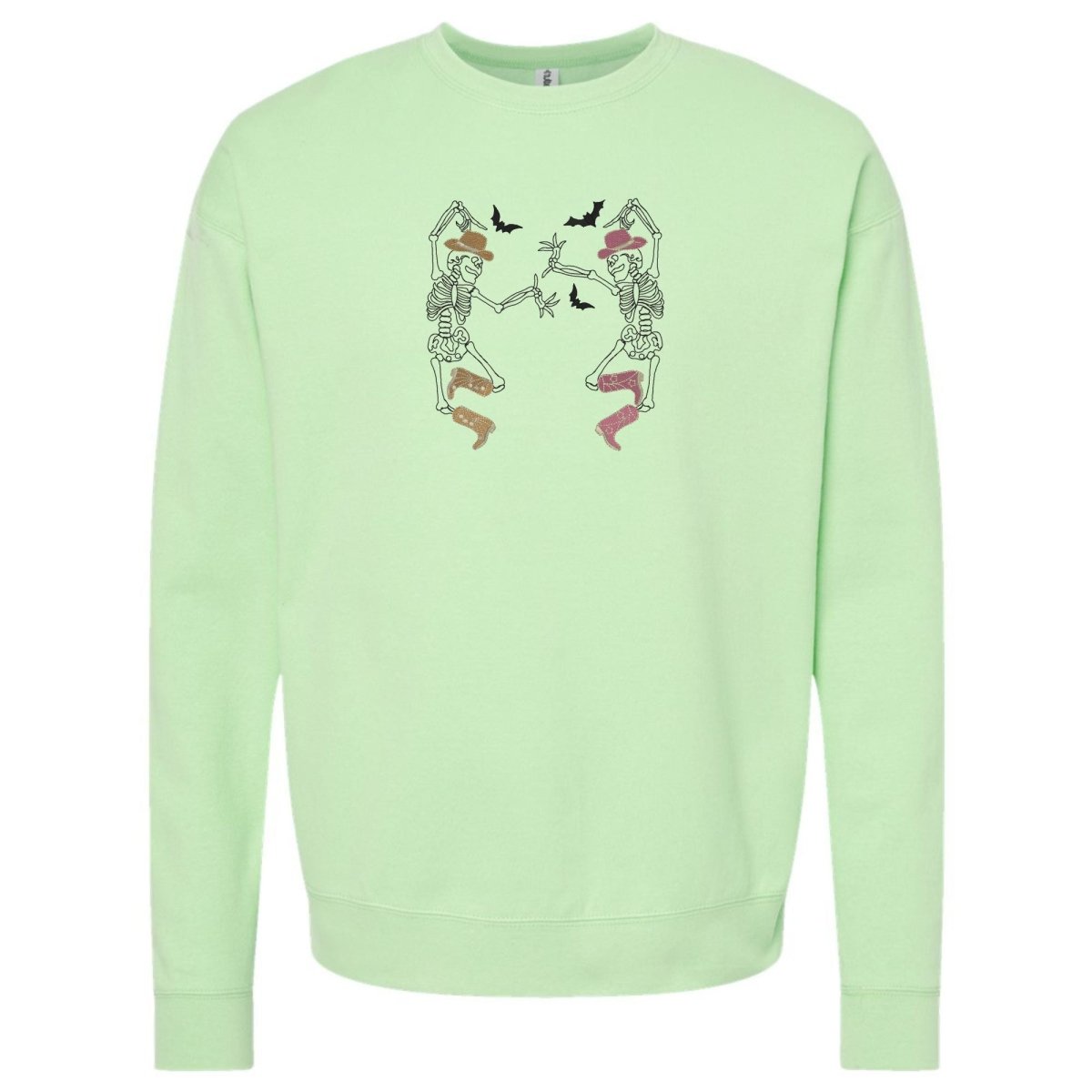'Skeleton Cowgirls' Embroidered Crewneck Sweatshirt - United Monograms