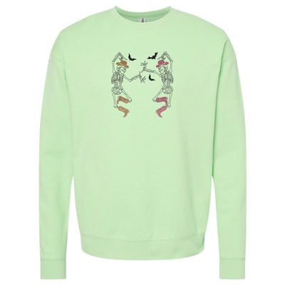 'Skeleton Cowgirls' Embroidered Crewneck Sweatshirt - United Monograms