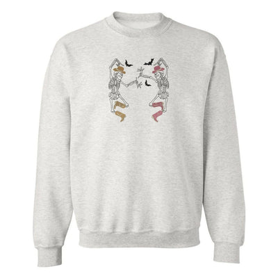 'Skeleton Cowgirls' Embroidered Crewneck Sweatshirt - United Monograms