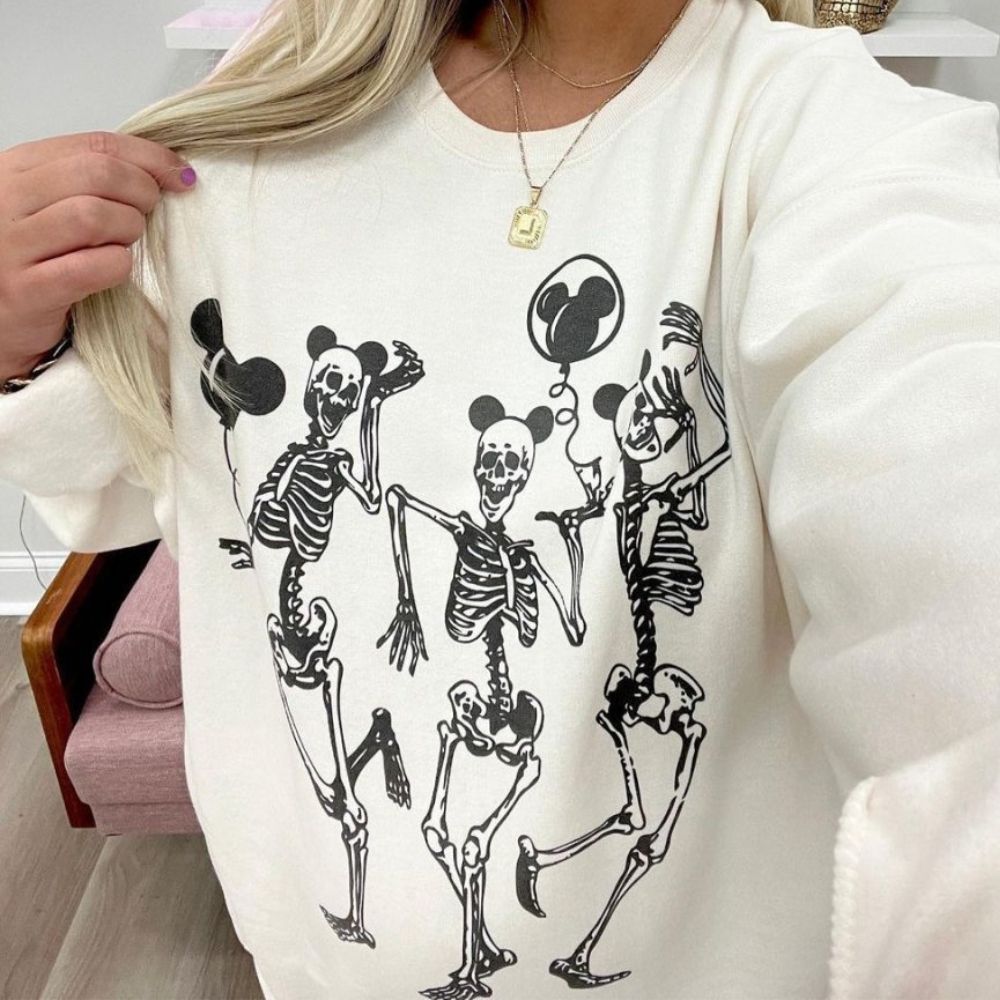 'Skeleton Dancing' Crewneck Sweatshirt - United Monograms