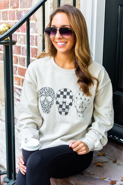 'Skulls' Crewneck Sweatshirt - United Monograms