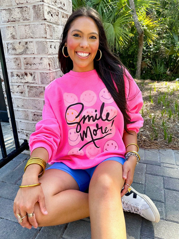Smile More' Crewneck Sweatshirt – United Monograms