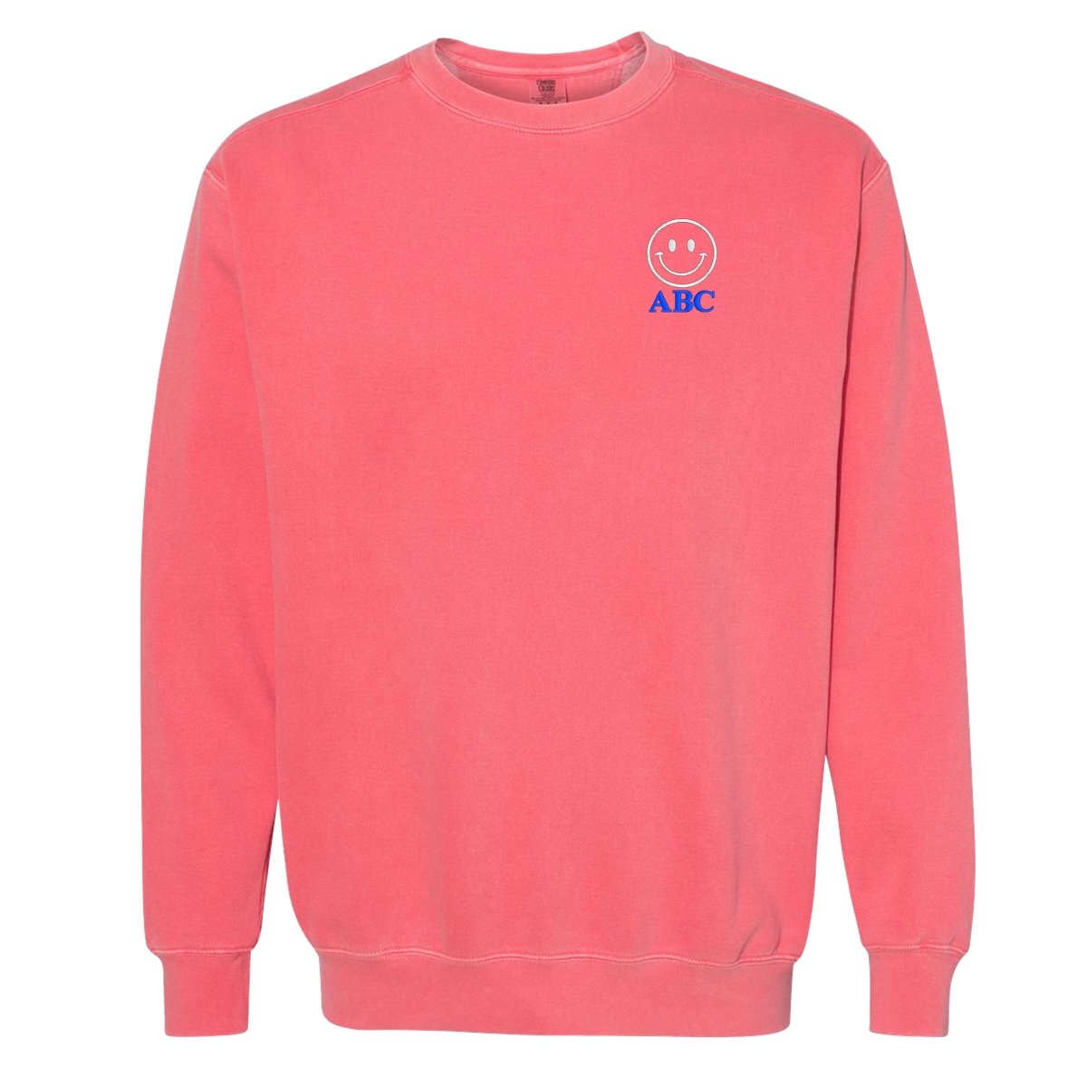 'Smiley Face' Comfort Colors Sweatshirt - United Monograms