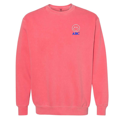 'Smiley Face' Comfort Colors Sweatshirt - United Monograms
