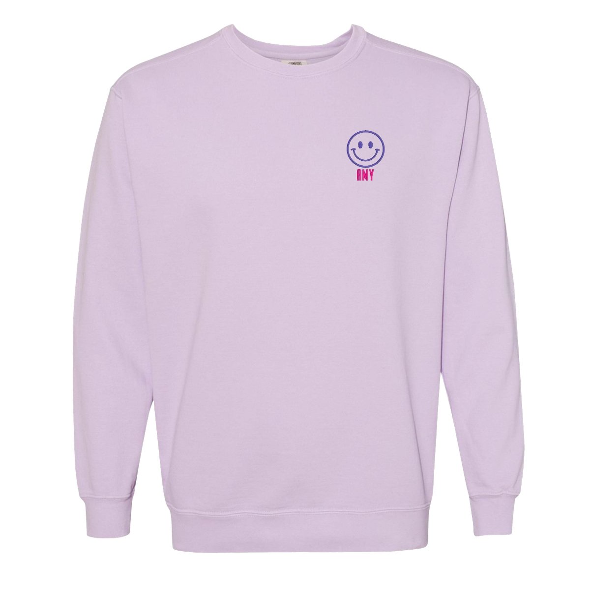 'Smiley Face' Comfort Colors Sweatshirt - United Monograms