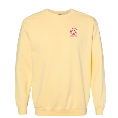 'Smiley Face' Comfort Colors Sweatshirt - United Monograms