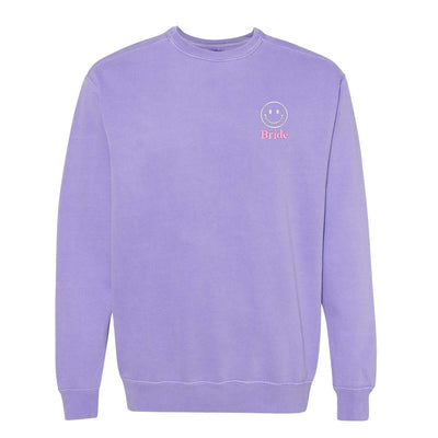 'Smiley Face' Comfort Colors Sweatshirt - United Monograms