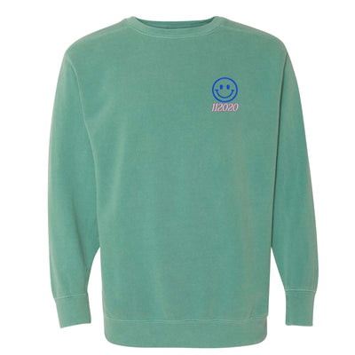 'Smiley Face' Comfort Colors Sweatshirt - United Monograms