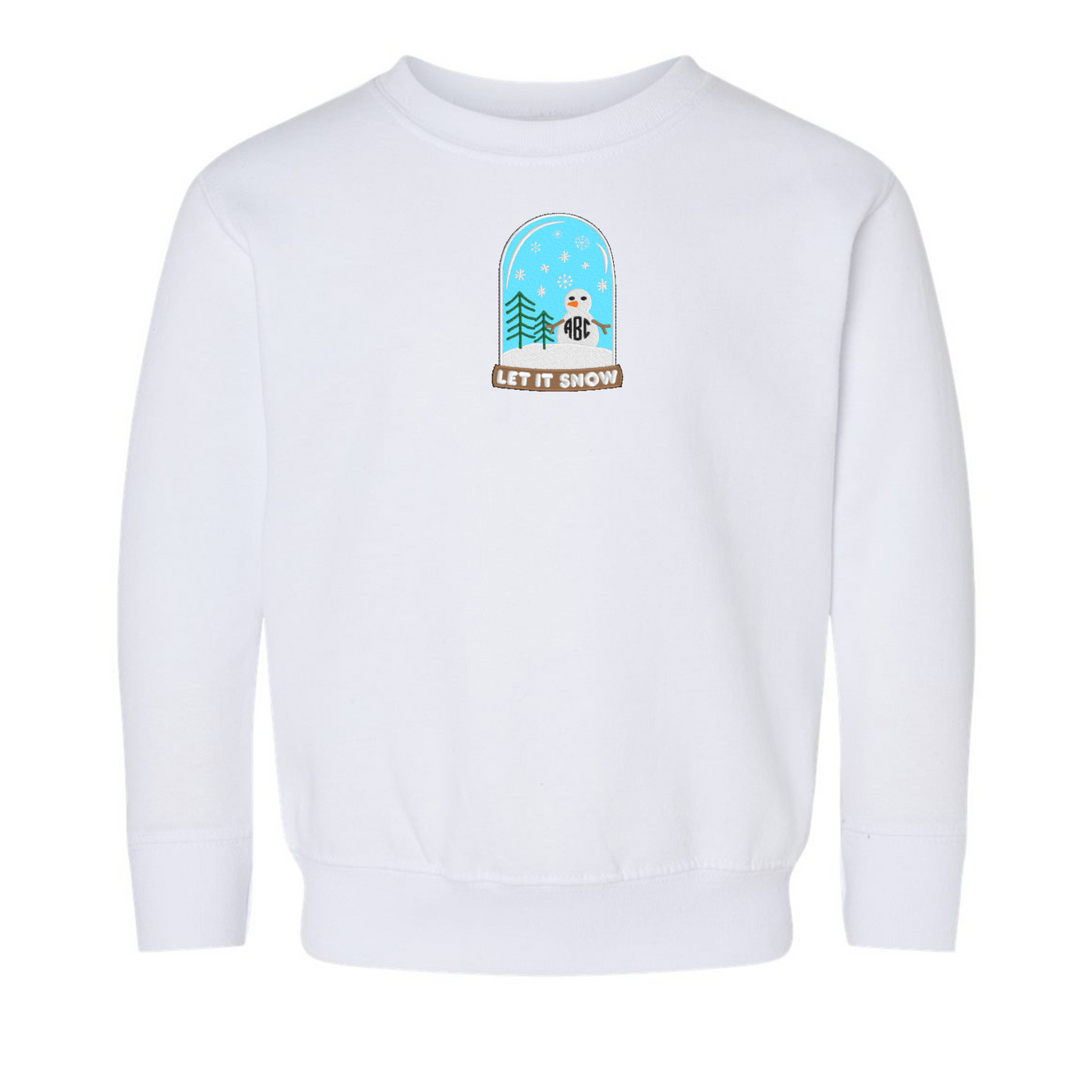Toddler Monogrammed Snowglobe Crewneck Sweatshirt