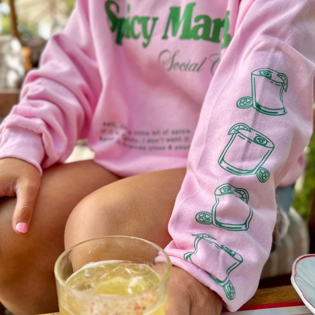 'Spicy Marg Social Club' Crewneck Sweatshirt - United Monograms