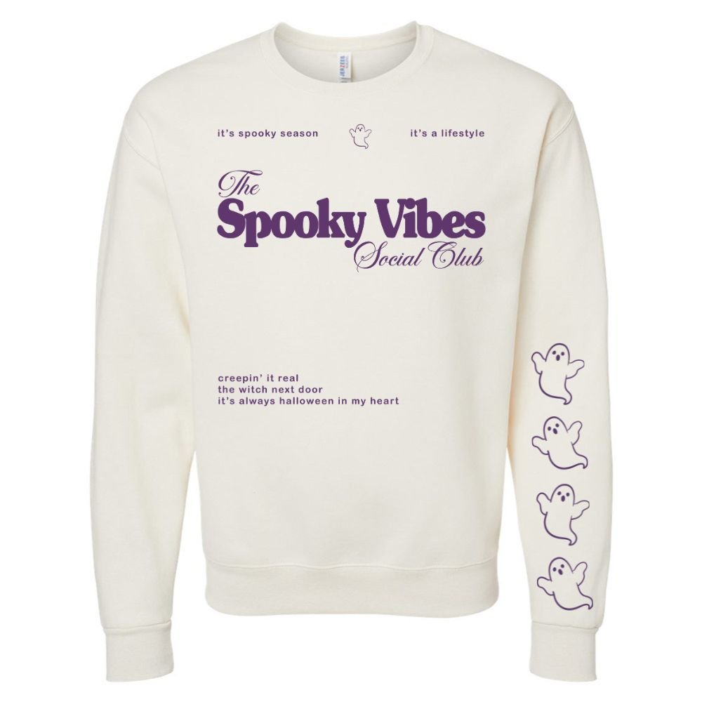 'Spooky Vibes Social Club' Crewneck Sweatshirt - United Monograms
