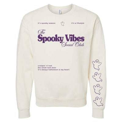 'Spooky Vibes Social Club' Crewneck Sweatshirt - United Monograms