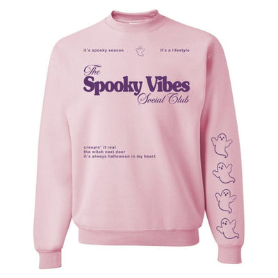 'Spooky Vibes Social Club' Crewneck Sweatshirt - United Monograms