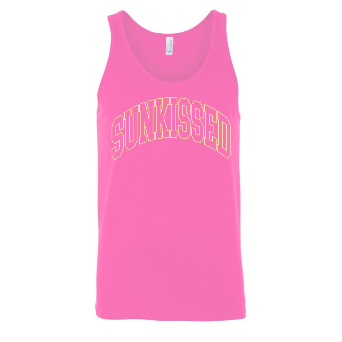 'Sunkissed' PUFF Neon Premium Tank Top - United Monograms