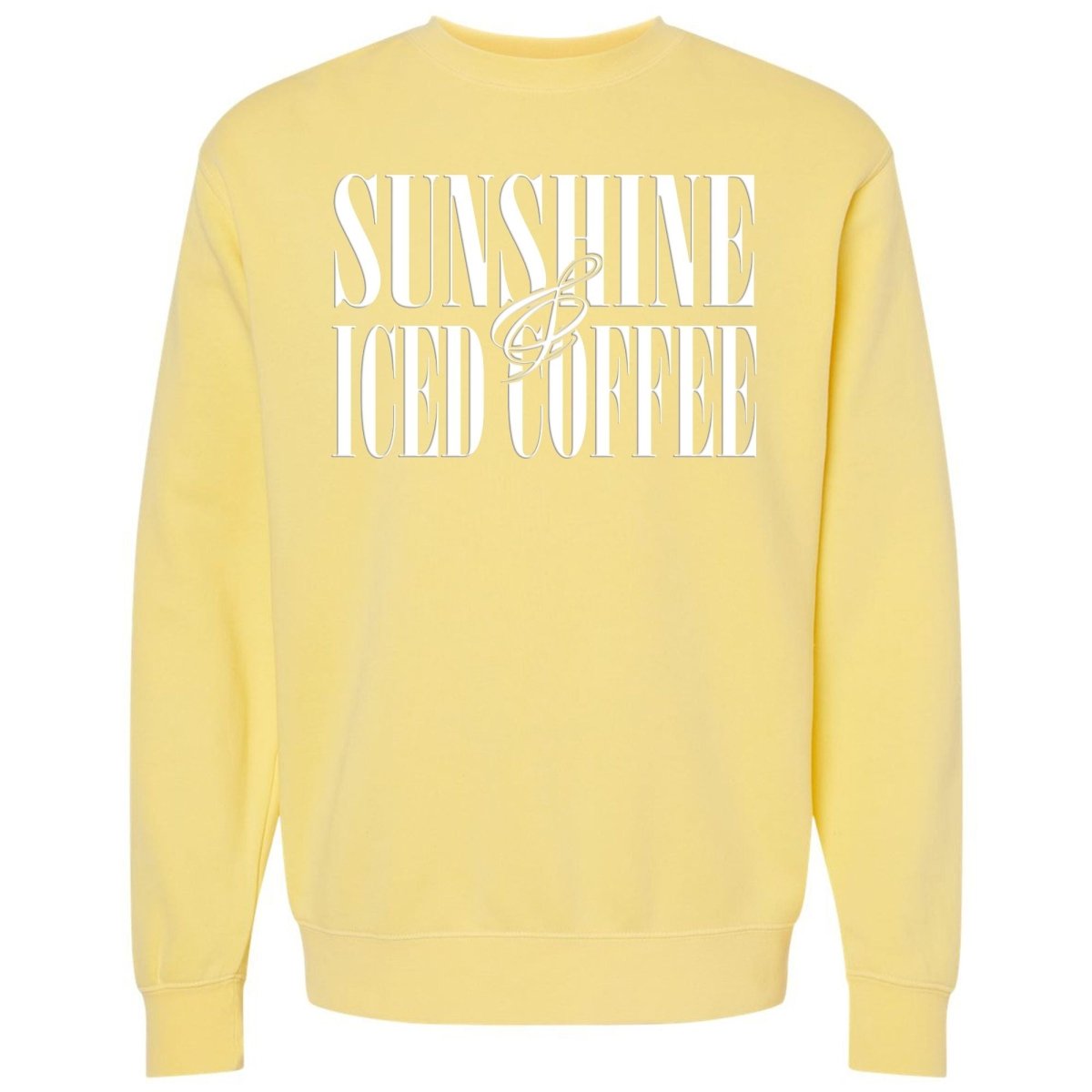 'Sunshine & Iced Coffee' PUFF Cozy Crew - United Monograms