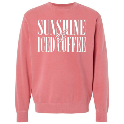 'Sunshine & Iced Coffee' PUFF Cozy Crew - United Monograms