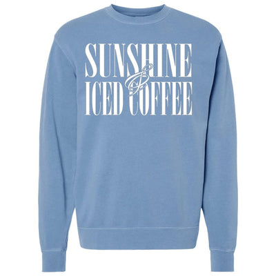 'Sunshine & Iced Coffee' PUFF Cozy Crew - United Monograms