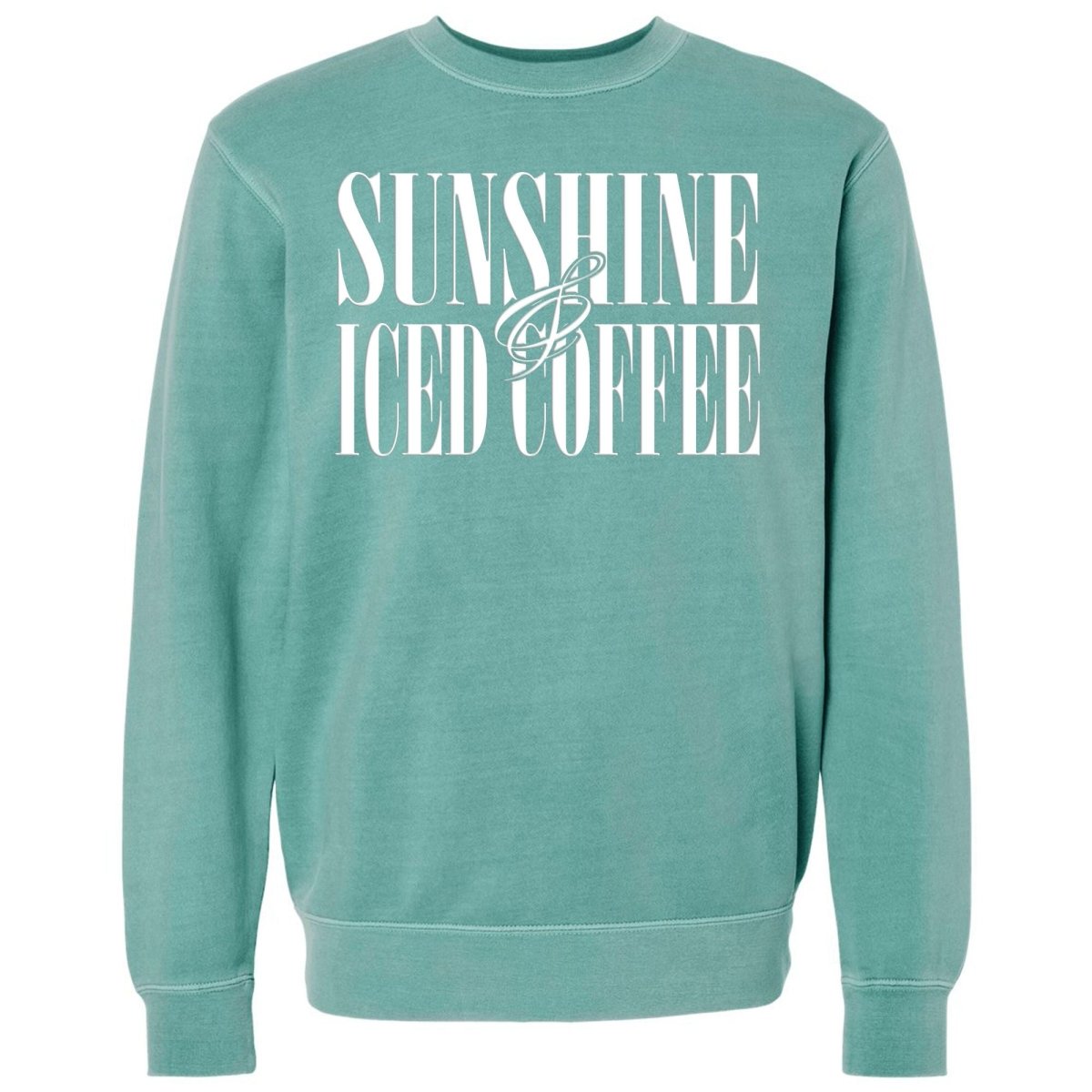 'Sunshine & Iced Coffee' PUFF Cozy Crew - United Monograms